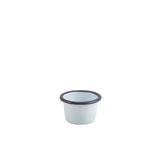 Ramekin Bowl 7cm/8cm White with Blue/Grey/Red Enamel-Coating Steel Tableware Serving Set 12