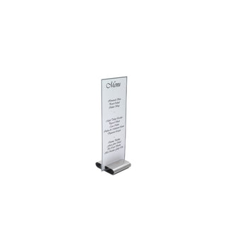 Stainless Steel Menu Stand, Display Sign, Place Card Holder, Use with Laminated or Card Menus
