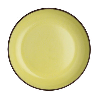 Spice Saffron Deep Plates, Stoneware for Pasta Soup Serving Bowls, Pack of 12, (16x3cm, 22x4cm)