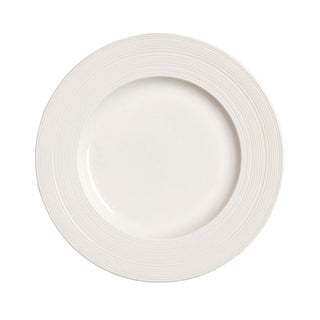 Concorde Rim Plate White Porcelain Dining Plate for Restaurants & Catering, Pack of 12 (Multi Sizes)
