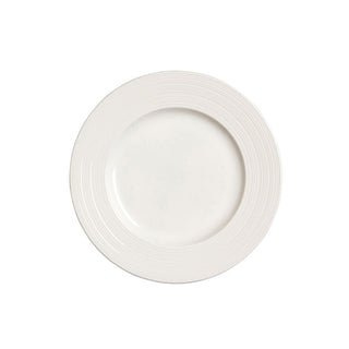 Concorde Rim Plate White Porcelain Dining Plate for Restaurants & Catering, Pack of 12 (Multi Sizes)