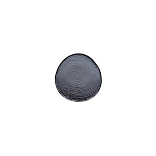 Soda Lime Glass, Scape Smoked Round Platter 14cm for Canapés, Desserts & Buffet Service, Pack of 12