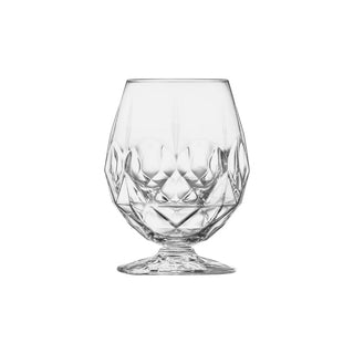 Alkemist Wine Goblet Glasses 18.75oz (53cl), Diamond-Cut Crystal Finish for Spirits, Brandy, Wine, Cocktails - Set of 12