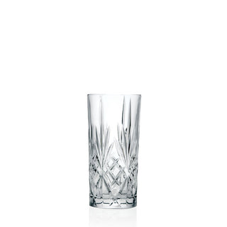 Melodia Crystal Hiball Glass 12.75oz (36cl) Spritz & Long Drinks Tumbler - Glasswasher Safe, Pack of 12