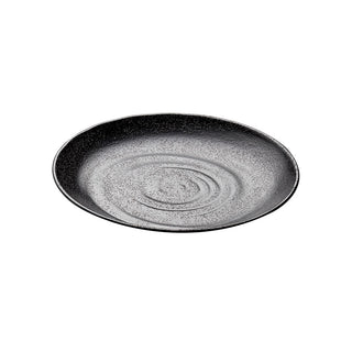 Zen Black Melamine Plate 25.7 x 3cm for Mains Sharing & Presentation Serving Pack of 6