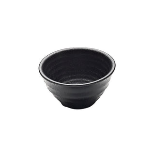 Zen Black Melamine Bowl 9.5 x 5.1cm for Sauce, Desserts, Dining Serving Pack of 6