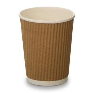 CLEARANCE- Pack Of 500 Ripple Hot Cup Paper (237ml/8oz)