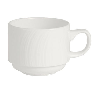 Vitrified Alumina Spyro Stacking Cups 8.5cl/21.5cl Pack of 36 for Coffee Tea Service