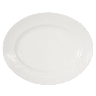 Vitrified Alumina Spyro Oval Plates 20.25cm/28cm/33cm for Plated Dishes Catering Service