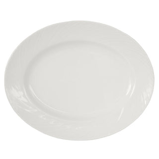 Vitrified Alumina Spyro Oval Plates 20.25cm/28cm/33cm for Plated Dishes Catering Service