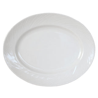 Vitrified Alumina Spyro Oval Plates 20.25cm/28cm/33cm for Plated Dishes Catering Service