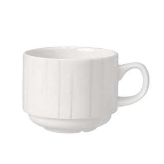 Alina Stacking Cups 21.25cl Alumina Vitrified Pack of 36 for Tea and Coffee Service
