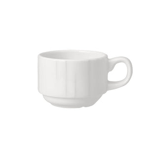 Alina Stacking Cups 8.5cl Alumina Vitrified Pack of 12 for Espresso Service