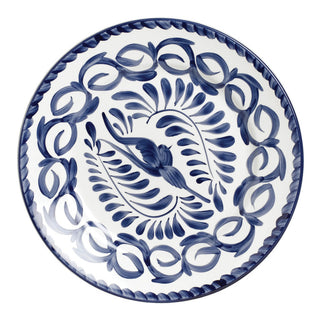 Stoneware Puebla Blue Rolled Edge Plates 16cm/23cm/26cm/31cm for Professional Tableware