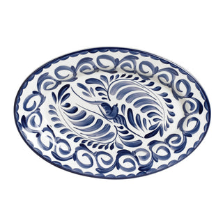 Stoneware Puebla Blue Oval Platters 27cm/31cm/34cm for Buffet Displays Service