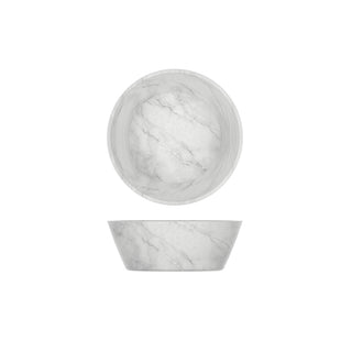 Melamine White Marble Agra Bowl 20.5×7.5cm / 1.4L Food Grade Serving Bowl Set of 6