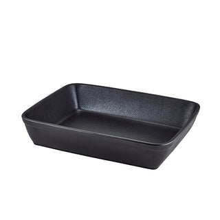 2L Stoneware Rectangular Roaster for Buffet & Oven Service – 31×24cm (Pack of 4) - Black/ White