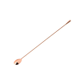 Copper Plated Teardrop Bar Spoon 35cm - Mixing Spoon for Cocktails Bars 1 Piece