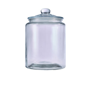 Clear Glass Biscotti Storage Jar with Lid – 6L Round Display Container for Counter & Buffet Use, 20×30cm (Pack of 4)