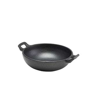 Cast Iron Wok – Pre-Seasoned Individual Serving Wok 17×5.3cm (78cl / 27.5oz) – Pack of 6