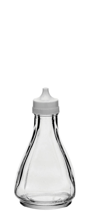 Soda Lime Glass Vinegar Bottles with Plastic Top Pack of 48 for Kitchen Vinegar Dispenser