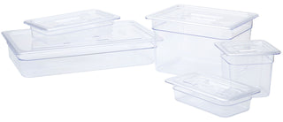 Clear Polycarbonate GN Pans for Commercial Kitchens - Various Sizes & Deep