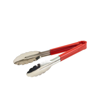 Stainless Steel Colour Coded Tongs 31cm With Vinyl Handle for Hygienic Food Handling 1Pcs