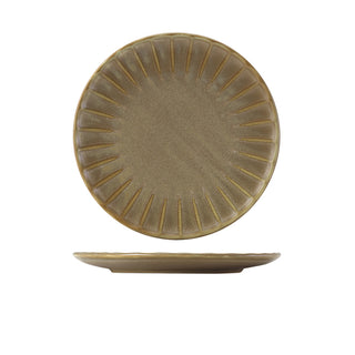 Porcelain Matt Grey Scalloped Coupe Plates 20.3cm/23.4cm/26cm for Tableware Pack of 6