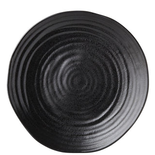 Stoneware Tribeca Ebony Plates 28cm Pack of 6 for Dining Main Course Table Serving