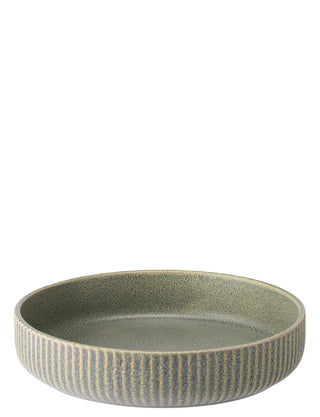 Corduroy Fern Shallow Bowls 14.5cm & 19cm Stoneware for Tableware, Pack of 6
