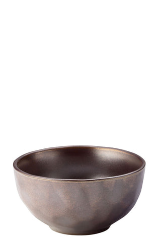Porcelain Apollo Bowls Bronze and Pewter Finish 16cm Serving Bowls Pack of 6
