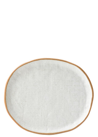 Porcelain Hessian Rectangular Plates 21.3×18.3cm 29×25cm for Tableware Serving Pack of 6