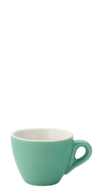Barista Espresso Cups 80ml Vitrified Porcelain Ceramic 11.5cm Saucers (Box of 12), for Cafe and Professional