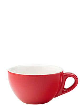 Porcelain Cappuccino Cup 7oz (200ml), Coloured Coffee Cup for Barista & Café Service – Fits 14.5cm Saucer (Set of 12)