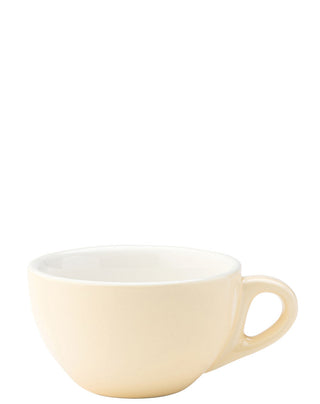 Porcelain Cappuccino Cup 7oz (200ml), Coloured Coffee Cup for Barista & Café Service – Fits 14.5cm Saucer (Set of 12)