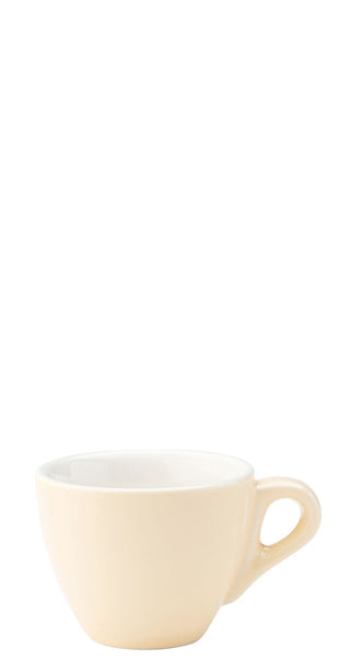 Barista Espresso Cups 80ml Vitrified Porcelain Ceramic 11.5cm Saucers (Box of 12), for Cafe and Professional