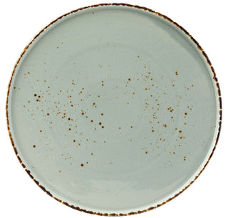 Green Ceramic Coupe Plates for Catering & Hospitality - Set of 6, Speckled Finish, 17.5cm, 23cm, 27cm & 30cm