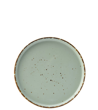 Green Ceramic Coupe Plates for Catering & Hospitality - Set of 6, Speckled Finish, 17.5cm, 23cm, 27cm & 30cm