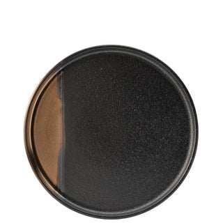 Black & Gold Terracotta Plates 20cm & 25.5cm, Round Stacking Dinner & Side Plates for Catering – Box of 6