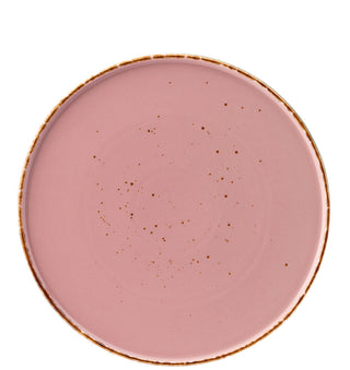 Pink Ceramic Coupe Plates for Catering & Hospitality, Hand-Finished Rim, 17.5cm, 23cm, 27cm & 30cm, Box of 6