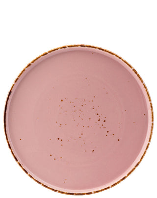 Pink Ceramic Coupe Plates for Catering & Hospitality, Hand-Finished Rim, 17.5cm, 23cm, 27cm & 30cm, Box of 6