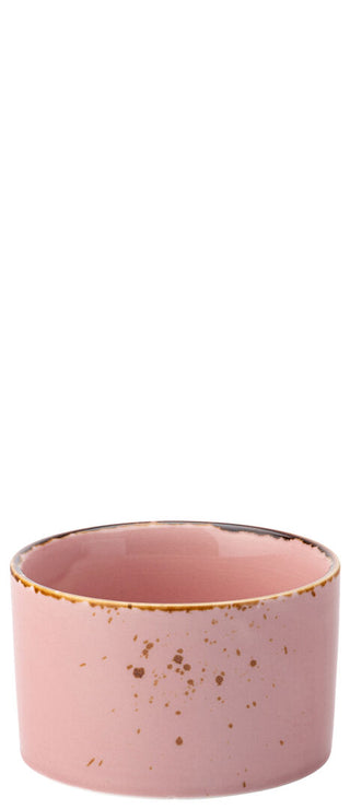 Pink Ceramic Ramekins for Catering & Hospitality, Hand-Finished Rim, 7cl, 10cl & 19cl, Box of 6