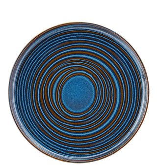 Blue Stoneware Coupe Plates 17.5cm, 22cm & 28cm, Round Catering Plates for Food Presentation – Box of 6