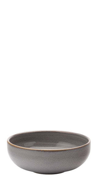 Dark Grey Stoneware Bowl – Santo Collection, Coupe Serving Bowl for Catering & Restaurants (Box of 6)