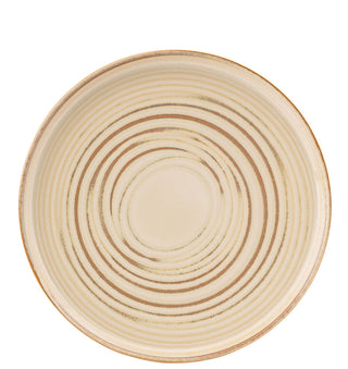 Taupe Stoneware Coupe Plates Set, 17.5cm, 22cm & 28cm Professional Catering Tableware, Box of 6