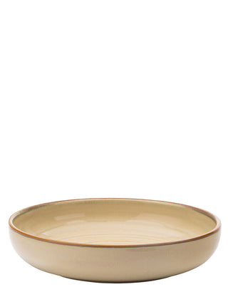 Taupe Stoneware Coupe Bowls Set, 12cm, 16cm & 22cm Professional Catering Tableware, Box of 6