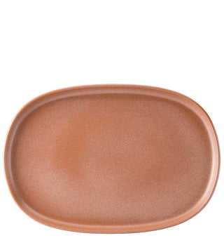Cocoa Stoneware Oval Platter 33cm (13 Inch) for Catering & Food Presentation, Box of 4