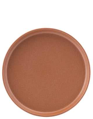 Cocoa Stoneware Coupe Plates for Catering & Table Service, Brown Ceramic Plates 17.5cm, 22cm & 28cm – Box of 6