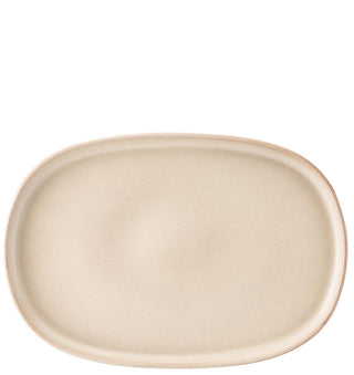 Pico Taupe Platter 13" (33cm), Taupe Stoneware Serving Platter for Catering, Buffet & Table Presentation
