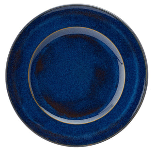 Blue Stoneware Winged Plates for Catering & Table Service, 22cm or 28cm Diameter, Box of 6